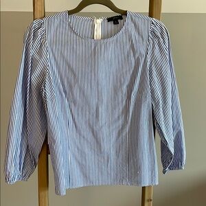 J. Crew Blue Striped Women's Top